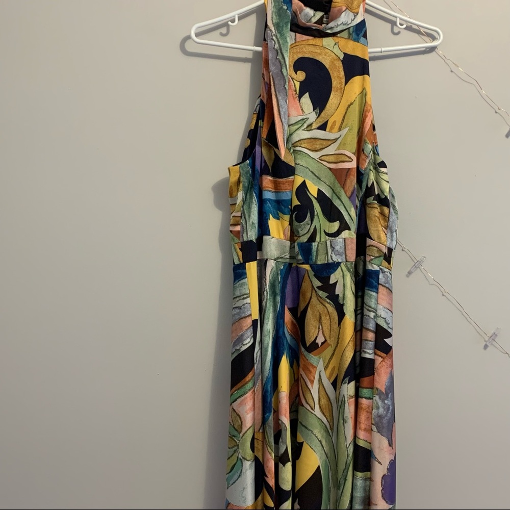 🔥😎vacation goddess Nicole Miller Picasso print like Maxi Dress. Flowing, …